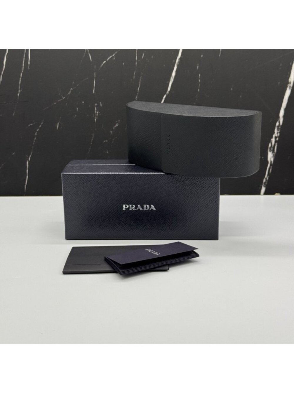 NEW PRADA PR19ZS 18D5W1 SUNGLASSES PR 19ZS 18D5W1 BLUE WOMEN OVERSIZED SPR 19Z - Picture 11 of 11